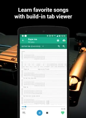 Backing tracks and tabs for le android App screenshot 1